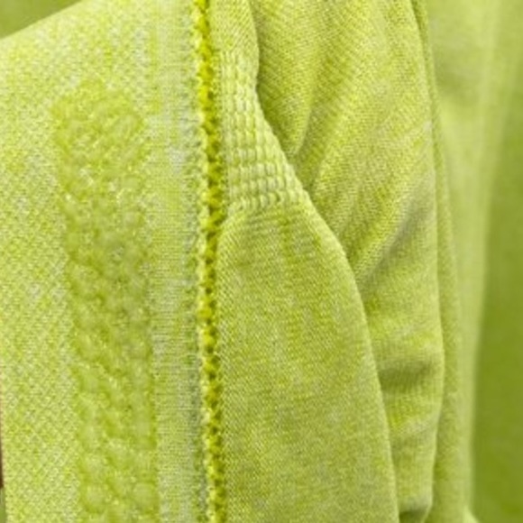 Athleta Fastest Track Heather Yellow Green Ruched Tank, Size Small - Picture 6 of 7